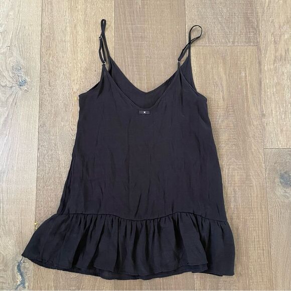 Hurley Solid Black Cover-up Women's Mini Dress Beach Cover-Up(Size XS) - Picture 11 of 14